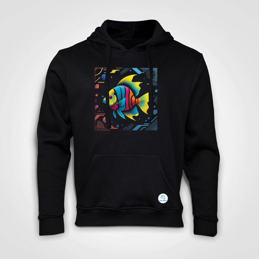 Art's Fish Room - Neon Angelfish 01 Hoodie