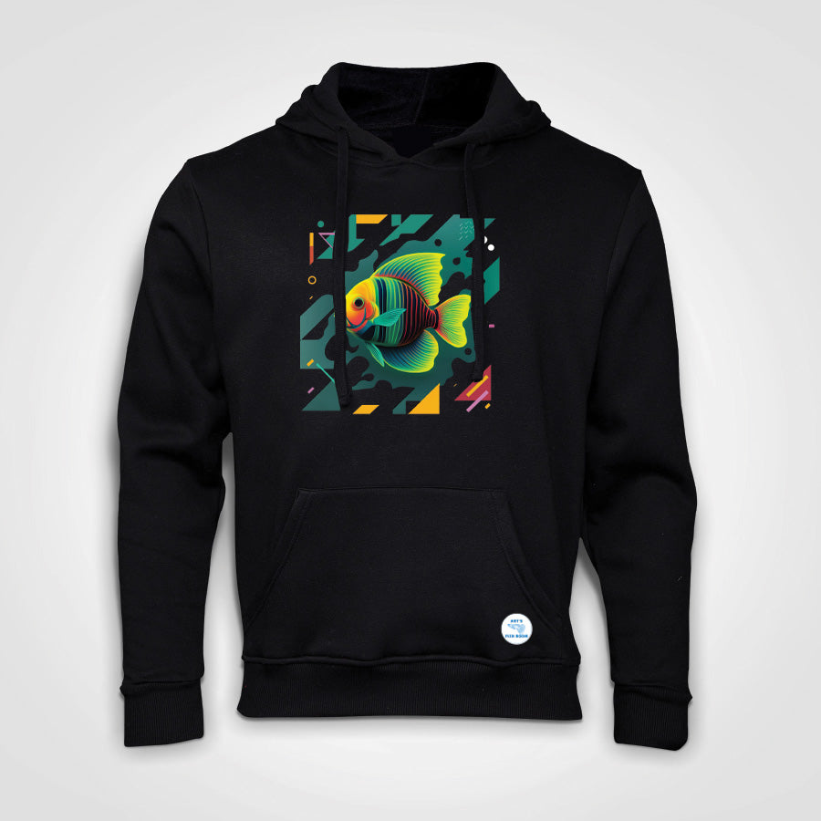 Art's Fish Room - Neon Angelfish 02 Hoodie