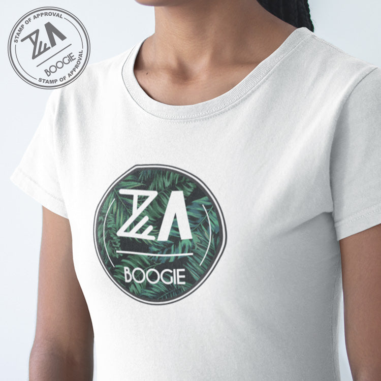 ZA Boogie - Ladies White Tshirt - Palms