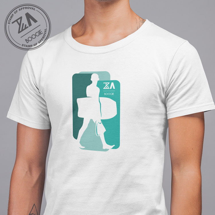 ZA Boogie - Mens White T-Shirt - Pop Art