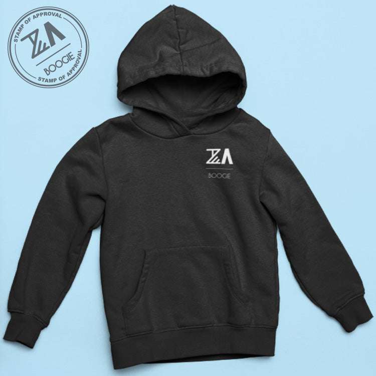 ZA Boogie - Black Hoodie - Pink Geometric