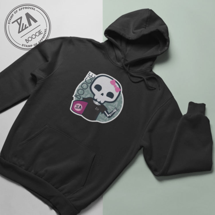 ZA Boogie - Black Hoodie - Skeleton Chick