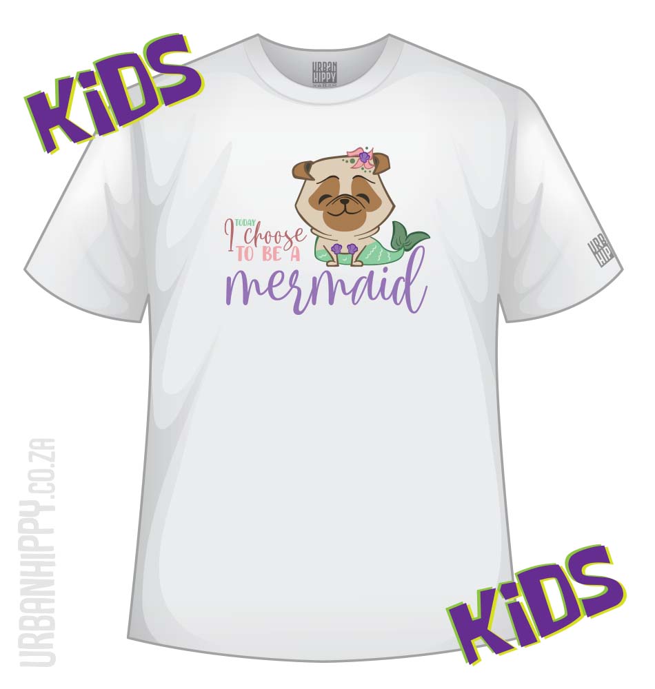 Urban Hippy - Pug Mermaid - Kids T-Shirt