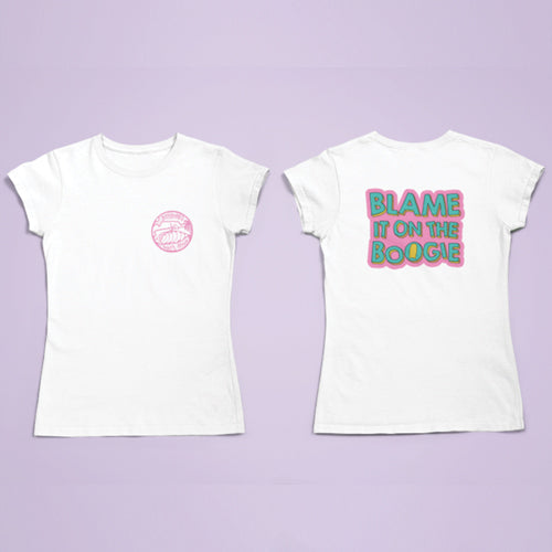 Bodyboard South Africa - Ladies Blame It On The Boogie Pink - T-Shirt