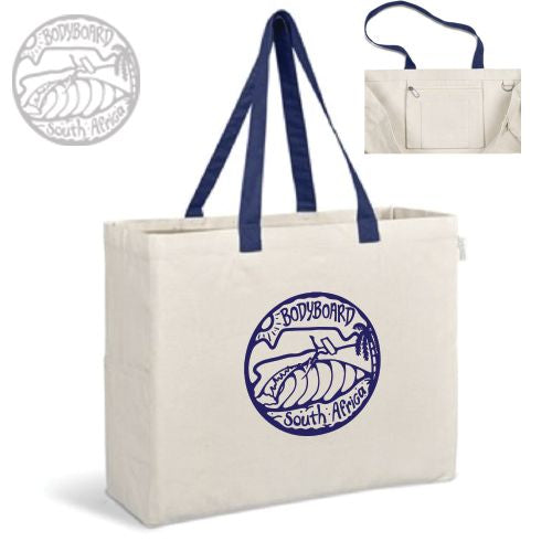 Bodyboard South Africa Bodyboard South Africa - Beach Bag Navy On Calico - Tote Bag