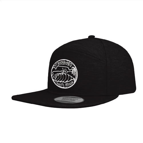 Bodyboard South Africa Bodyboard South Africa - Flat Peak Snapback Black - Cap