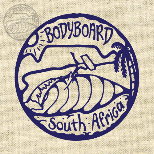 Bodyboard South Africa - Beach Bag Navy On Calico - Tote Bag